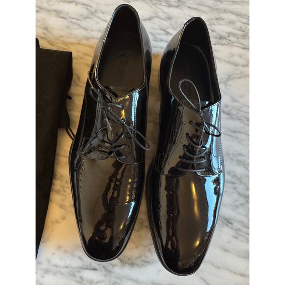 Giorgio Armani Black Patent-leather Derby shoes - Picture 2 of 8